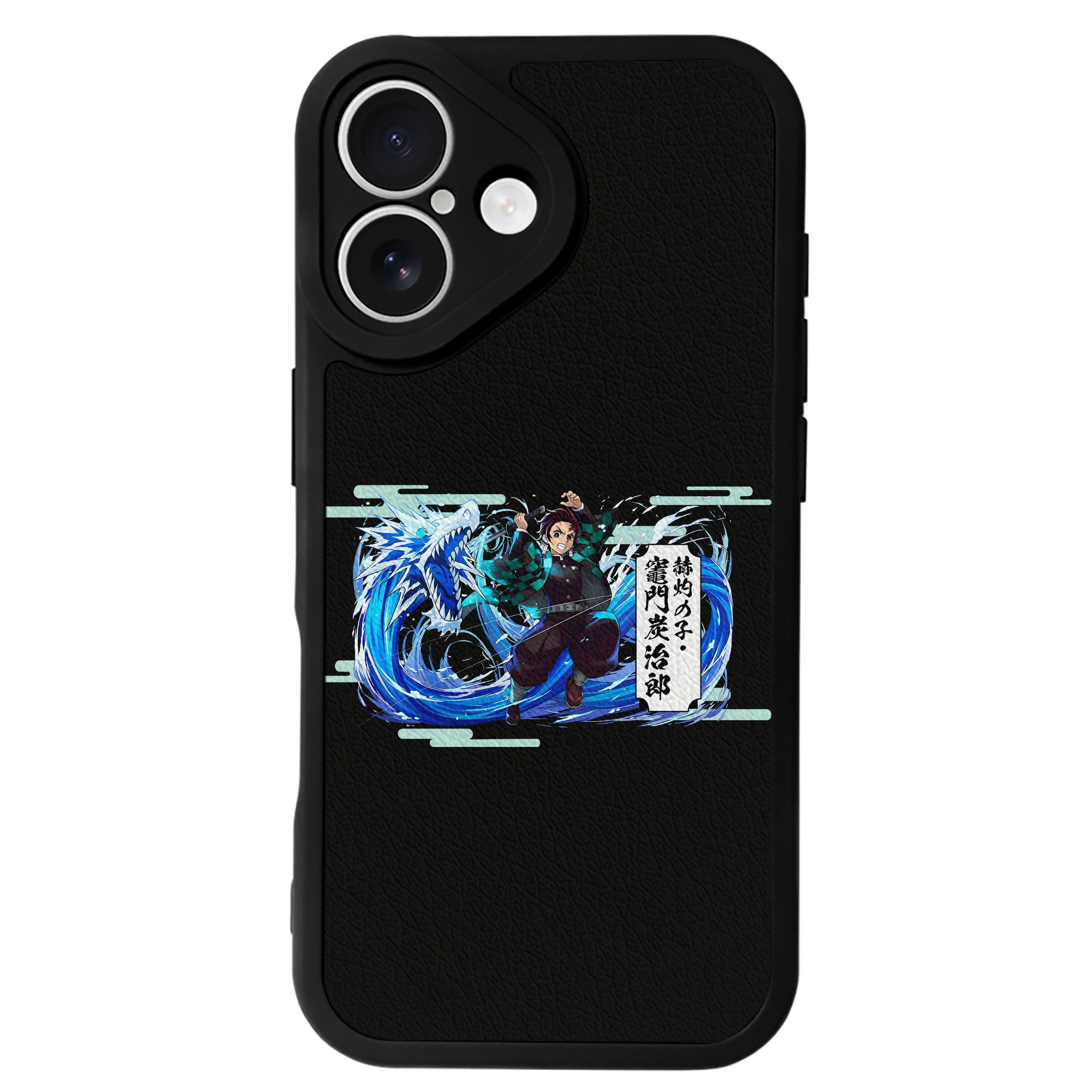 （画像用） 鬼滅の刃 竈門 炭治郎／かまど たんじろう Kamado Tanjirou 【iPhone 16シリーズ対応】シリコンスマホケース（レザー調） 材質：シリコン